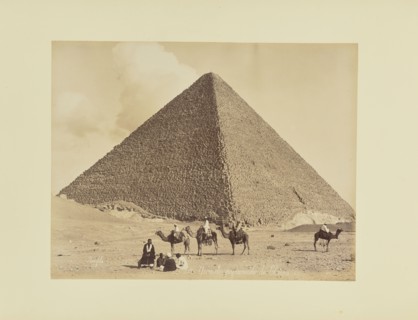 Grande pyramide de Chéops; Félix Bonfils, French, 1831 - 1885, 1870s; Albumen silver print