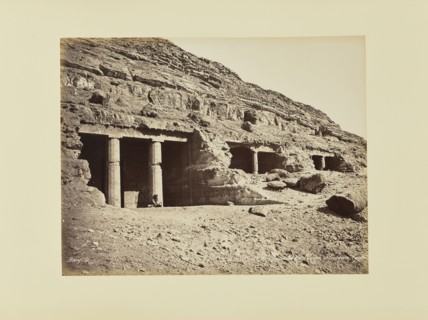 Grotte de Béni-Hassan, égypte; Félix Bonfils, French, 1831 - 1885, 1870s; Albumen silver print