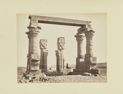 Nubie. Temple de Kerdasêh, égypte, Félix Bonfils, French, 1831 - 1885, 1870s; Albumen silver print