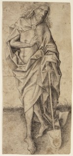 Christ as the Gardener; Upper Rhenish Master, German, active about 1470 - 1490, about 1470 - 1490; Pen and gray black ink