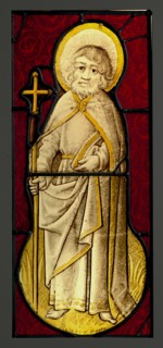 The Apostle Thomas; German; Cologne, ?, Germany; about 1460 - 1470; Colorless glass, vitreous paint, and silver stain; set