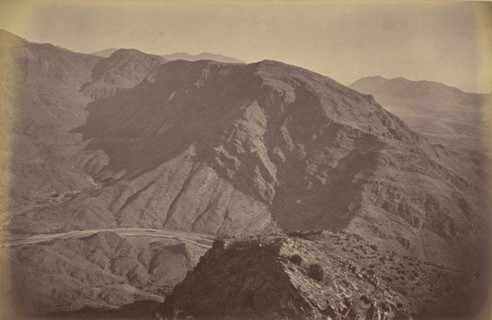 Desert mountains; John Burke, British, active 1860s - 1870s, Afghanistan; 1878 - 1879; Albumen silver print