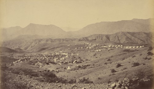 Desert camp; John Burke, British, active 1860s - 1870s, Afghanistan; 1878 - 1879; Albumen silver print