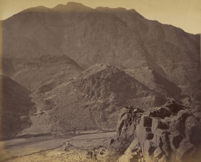 Desert mountains; John Burke, British, active 1860s - 1870s, Afghanistan; 1878 - 1879; Albumen silver print