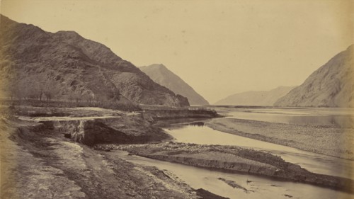 River scene; John Burke, British, active 1860s - 1870s, Afghanistan; 1878 - 1879; Albumen silver print