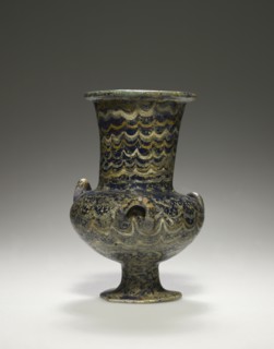 Krateriskos; Egypt; about 1403 - 1347 B.C; Glass; 9.6 × 6 cm, 3 3,4 × 2 3,8 in