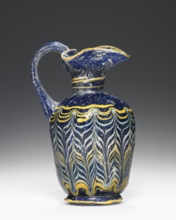 Oinochoe; 4th - 3rd century B.C; Glass; 10.2 cm, 4 in