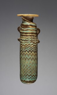 Alabastron; Eastern Mediterranean; 6th - 4th century B.C; Glass; 10 cm, 3 15,16 in