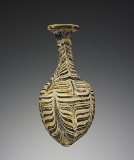 Alabastron; Eastern Mediterranean; 2nd - 1st century B.C; Glass; 10 cm, 3 15,16 in