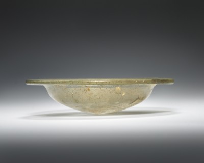 Pyxis Lid; Crete, perhaps, Greece; 3rd - 1st century B.C; Glass; 8.7 cm, 3 7,16 in