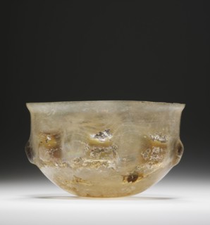 Ribbed Bowl; Eastern Mediterranean; 1st century B.C; Glass; 5.6 x 9.3 cm, 2 3,16 x 3 11,16 in