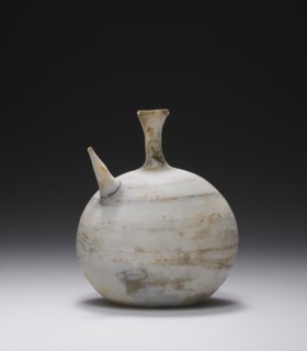 White Spouted Oil Flask; Eastern Mediterranean or Italy; 1st century; Glass; 7.8 cm, 3 1,16 in