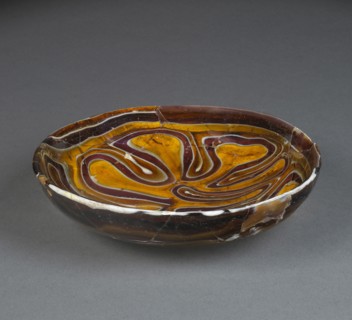 Agate Glass Bowl; Eastern Mediterranean; end of 1st century B.C. - 1st century A.D; Glass; 2.8 x 12.6 cm, 1 1,8 x 4 15,16 in