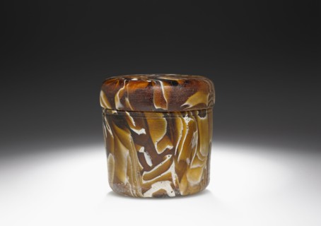 Lidded Pyxis; perhaps Italy; 1st century; Glass; 5.1 × 5.7 cm, 2 × 2 1,4 in