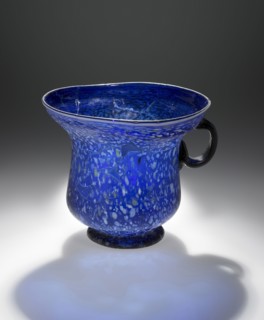 One-handled Cup; Roman Empire; 1st century; Glass; 12.2 x 14.5 cm, 4 13,16 x 5 11,16 in