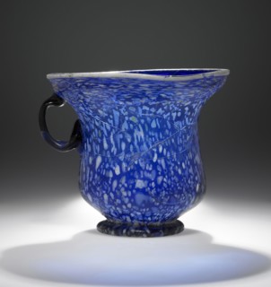 One-handled Cup; Roman Empire; 1st century; Glass; 12.2 x 14.5 cm, 4 13,16 x 5 11,16 in