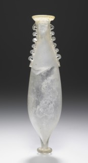 Ointment Flask; perhaps Rhineland, Germany; 2nd - 3rd century; Glass; 12 x 3 cm, 4 3,4 x 1 3,16 in