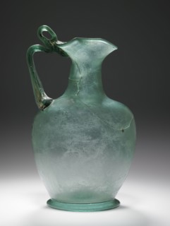 Oinochoe; Roman Empire; 3rd century; Glass; 21 x 11.8 cm, 8 1,4 x 4 5,8 in