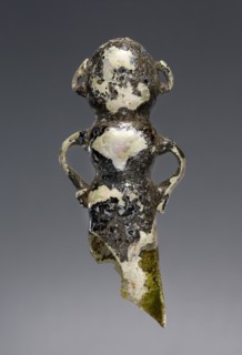 Fragmentary Statuette of a Male Figure; Roman Empire; perhaps 4th century; Glass; 6.9 cm, 2 11,16 in