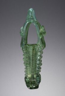 Quadripartite Kohl Tube; Roman Empire; 5th - 6th century; Glass; 22.5 x 6 cm, 8 7,8 x 2 3,8 in
