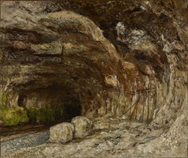Grotto of Sarrazine near Nans-sous-Sainte-Anne; Gustave Courbet, French, 1819 - 1877, about 1864; Oil on canvas; 50.2 × 60 cm