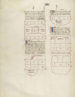 Chart; Virgil Master, French, active about 1380 - 1420, Paris, France; about 1405; Tempera colors, gold paint, gold leaf
