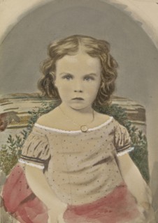 Portrait of a girl; American; about 1850 - 1860; Hand-colored salted paper print; 21 × 14.7 cm, 8 1,4 × 5 13,16 in