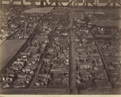 Model of the excavated ruins at Pompeii; Edizioni Esposito, Italian, active 1870s - 1890s, about 1875; Albumen silver print