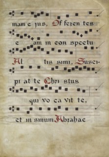 Music Text; Francesco di Antonio del Chierico, Italian, 1433 - 1484, Florence, Italy; third quarter of 15th century; Tempera