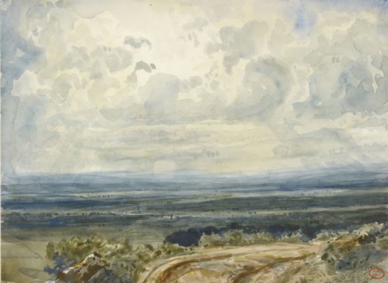View of a Valley in Normandy; Paul Huet, French, 1803 - 1869, about 1825 - 1830; Watercolor; 24.1 × 32.7 cm, 9 1,2 × 12 7,8 in