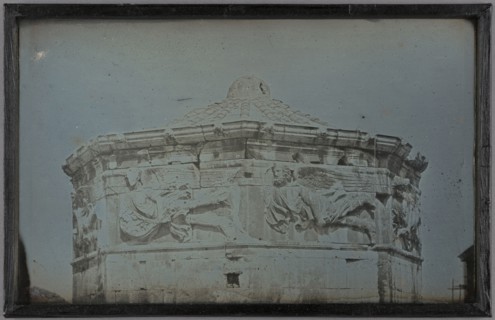 Frieze on the Tower of the Winds, Athens; Joseph-Philibert Girault de Prangey, French, 1804 - 1892, Greece; 1842; Daguerreotype