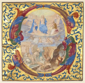 Cutting from a gradual; Roman School; Rome, Italy; about 1567 - 1572; Tempera and gold leaf on parchment; Leaf: 15.6 x 16 cm