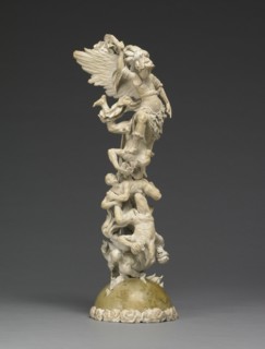 The Fall of the Rebel Angels; Southern German or Austrian; 1715 - 1725; Fine-grained, calcareous limestone; 55 × 16.5 × 14.9 cm