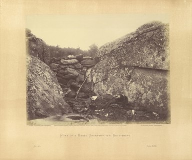 Home of a Rebel Sharpshooter, Gettysburg; Alexander Gardner, American, born Scotland, 1821 - 1882, Washington, USA, america