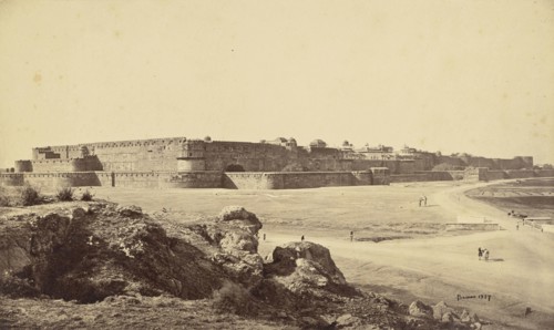 Agra; The Fort from the Southwest; Samuel Bourne, English, 1834 - 1912, Agra, India; about 1866; Albumen silver print