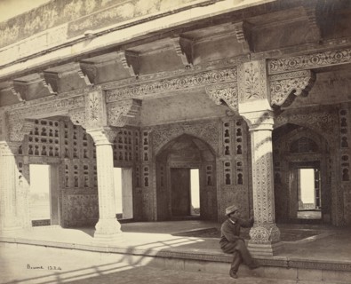 Agra; The Fort, Interior of the Zenana, Showing the Mosaic Work; Samuel Bourne, English, 1834 - 1912, Agra, India; about 1866