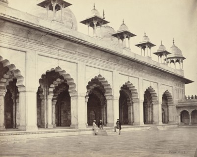 Agra; The Front of the Motee Musjid; Samuel Bourne, English, 1834 - 1912, Agra, India; about 1866; Albumen silver print