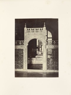 Agra; The Screen Enclosing the Sarcophagi in the Interior of the Taj; Samuel Bourne, English, 1834 - 1912, Agra, India