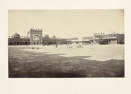 Futtypore Sikri; Interior of the Great Quadrangle, Showing Sheik Selim Chisti's Tomb; Samuel Bourne, English, 1834 - 1912