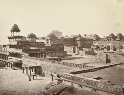 Futtypore Sikri; View of the Ruins from the top of the Dewan-i-Kass; Samuel Bourne, English, 1834 - 1912, Fatehpur Sikri, India
