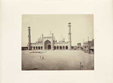 Delhi; The Jumma Musjid, the Mosque and Quadrangle; Samuel Bourne, English, 1834 - 1912, Delhi, India; about 1866; Albumen