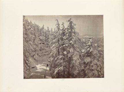 Simla in Winter; View from the South Verandah of Talbot House; Samuel Bourne, English, 1834 - 1912, Simla, India; 1868; Albumen