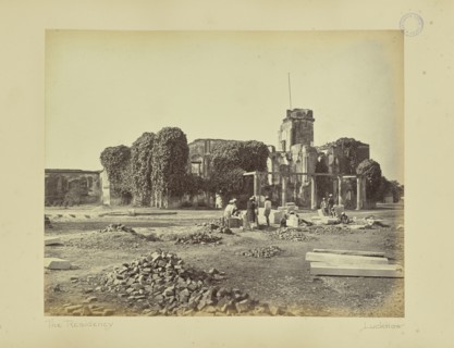 Lucknow; Ruins of the Residency; Samuel Bourne, English, 1834 - 1912, Lucknow, India, Asia; 1865 - 1866; Albumen silver print