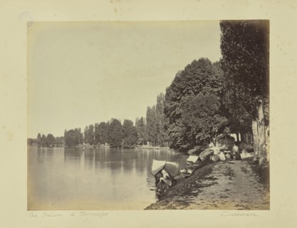 The Jhelum at Srinager. Cashmere; John Burke, Irish, about 1843 - 1900, William H. Baker, British, about 1829 - 1880, Srinagar
