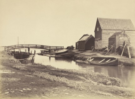 Tidal Creek and Old Warehouses South of Southwold, Suffolk; Peter Henry Emerson, British, born Cuba, 1856 - 1936, England