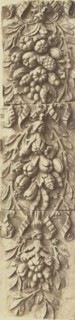 Detail of the Decoration of the First Floor, Pavillon de Rohan, Louvre, Paris; Édouard Baldus, French, born Germany, 1813 - 1889