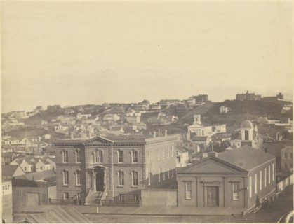 View from Kearny Street - in the Foreground the Orphans' Asylum; G. R. Fardon, British, 1807 - 1886, United States; about 1856