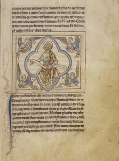 The Seventh Day; England; about 1250 - 1260; Pen-and-ink drawings tinted with body color and translucent washes on parchment
