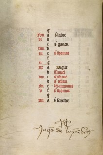 Calendar Page; Master of Jacques of Luxembourg, French, active about 1460 - 1470, Northern France, France; about 1466 - 1470