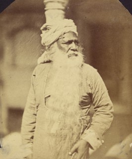 Sikh; Felice Beato, 1832 - 1909, India; about 1858; Salted paper print; 16.8 × 14 cm, 6 5,8 × 5 1,2 in